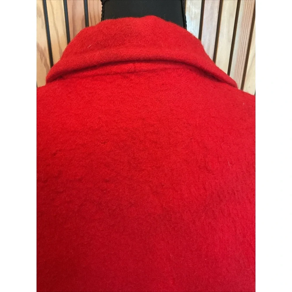 Vintage Berkray Red Wool Duffle‎ Coat Womens Sz 40 Large Toggle Classic